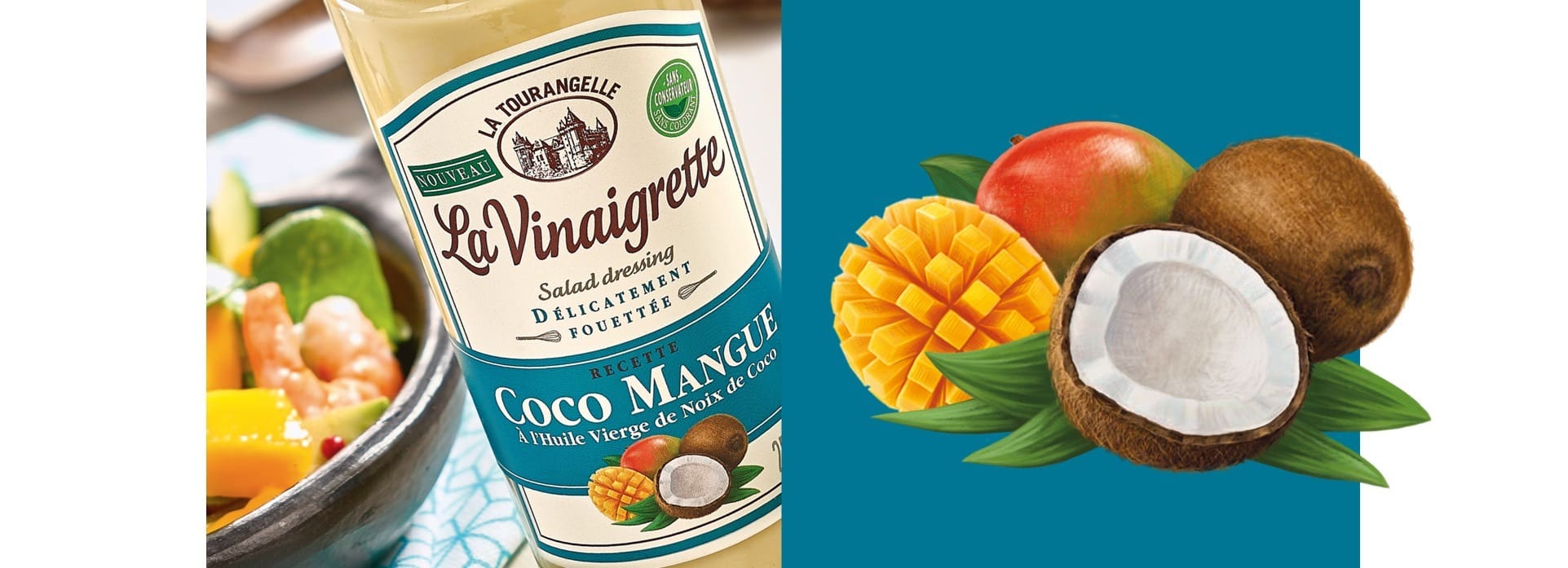 mangue coco Vinaigrette packaging la tourangelle VIKIU mangue coco Vinaigrette packaging la tourangelle VIKIU